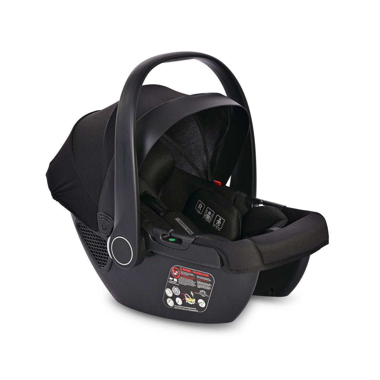 BABYSCHALE i-Size Aria Luxe schwarz (40 - 87 cm) verstellbar, Memory-Schaum - Schwarz, Kunststoff (43/59/68cm) - Lorelli