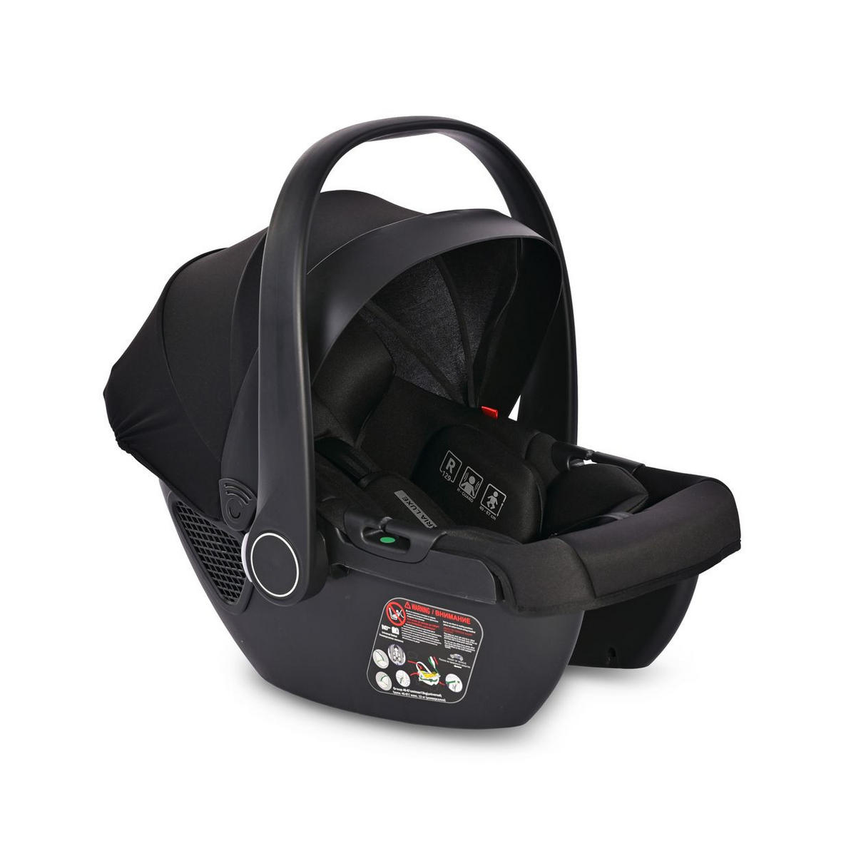 BABYSCHALE i-Size Aria Luxe schwarz (40 - 87 cm) verstellbar, Memory-Schaum - Schwarz, Kunststoff (43/59/68cm) - Lorelli