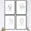 POSTER Set mit 4 Gesichter Frauen 4 A4 Rahmenlos - Klar, Papier (29.7/3cm) - Nacnic
