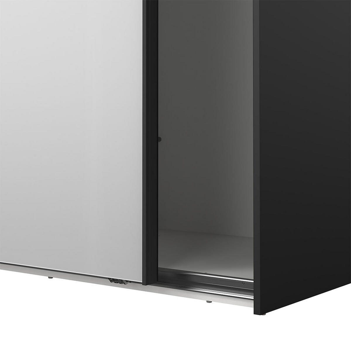 SCHIEBETÜRENSCHRANK, Como, Schwarz, Holzwerkstoff, 244 x 67 x 221 cm - Schwarz, Holzwerkstoff (244/221/67cm) - ebuy24