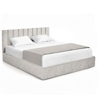 POLSTERBETT - Hellgrau, Textil (180/200cm) - home24