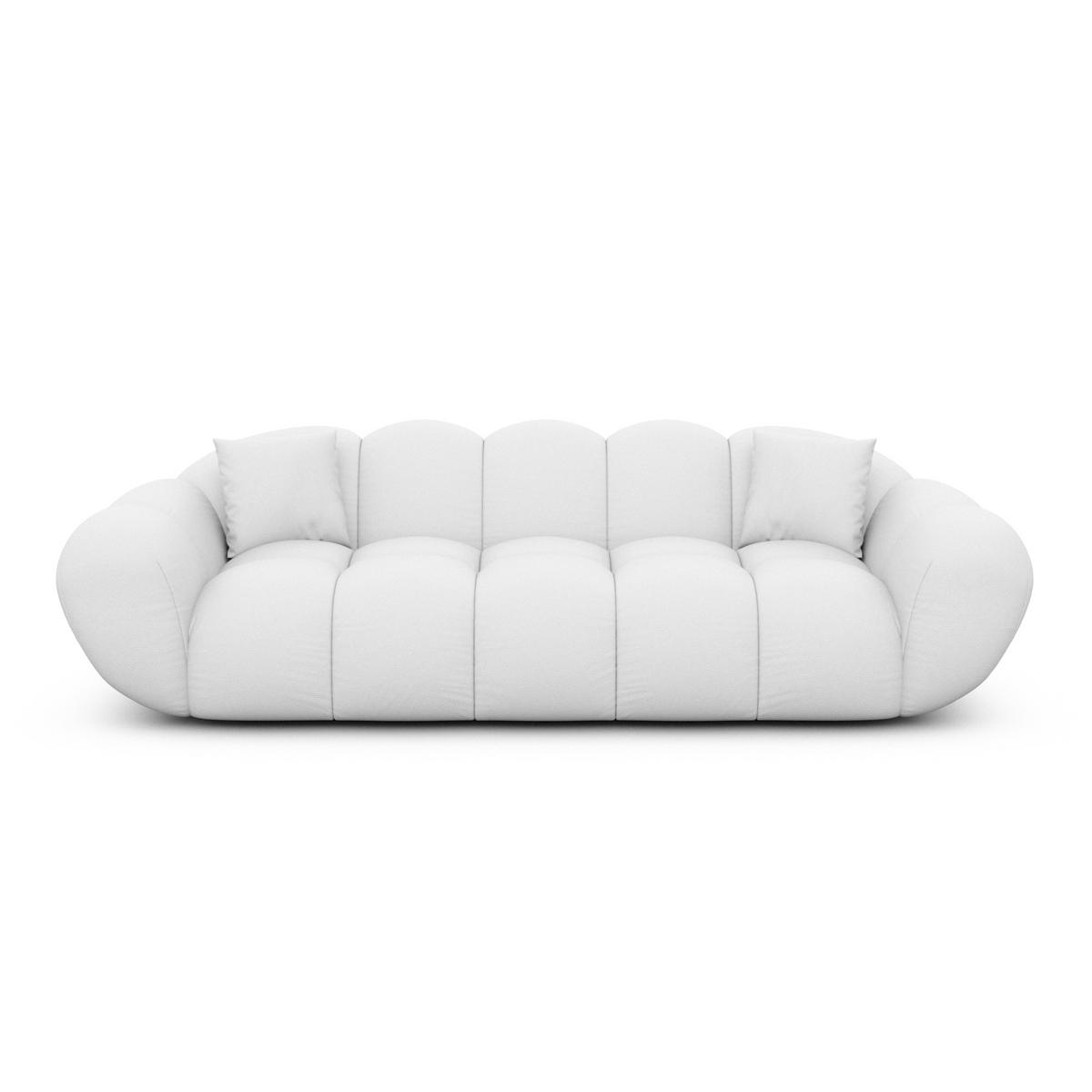 3-SITZER-SOFA Liva Weiß Kunstleder - Weiß, Kunststoff (223/70/93cm) - VAROYAL