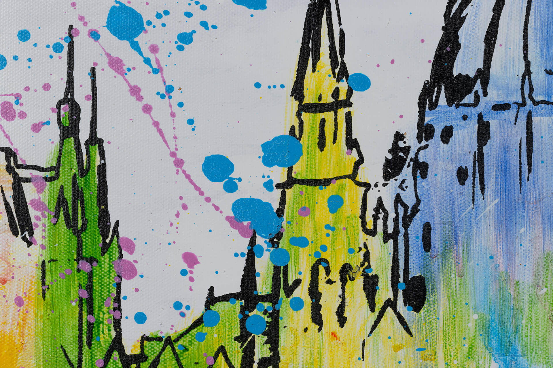ACRYLBILD HANDGEMALT 120/60 cm - Multicolor/Grau, Holz/Textil (1.7/60cm) - KUNSTLOFT