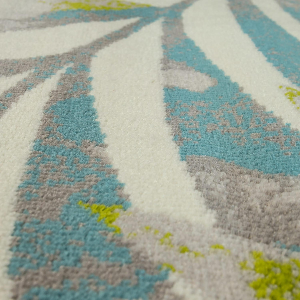 KURZFLORTEPPICH, mit Blätter-Motiv, Mehrfarbig, 80 x 150 cm - Multicolor, Textil (80/150cm) - KADIMA DESIGN