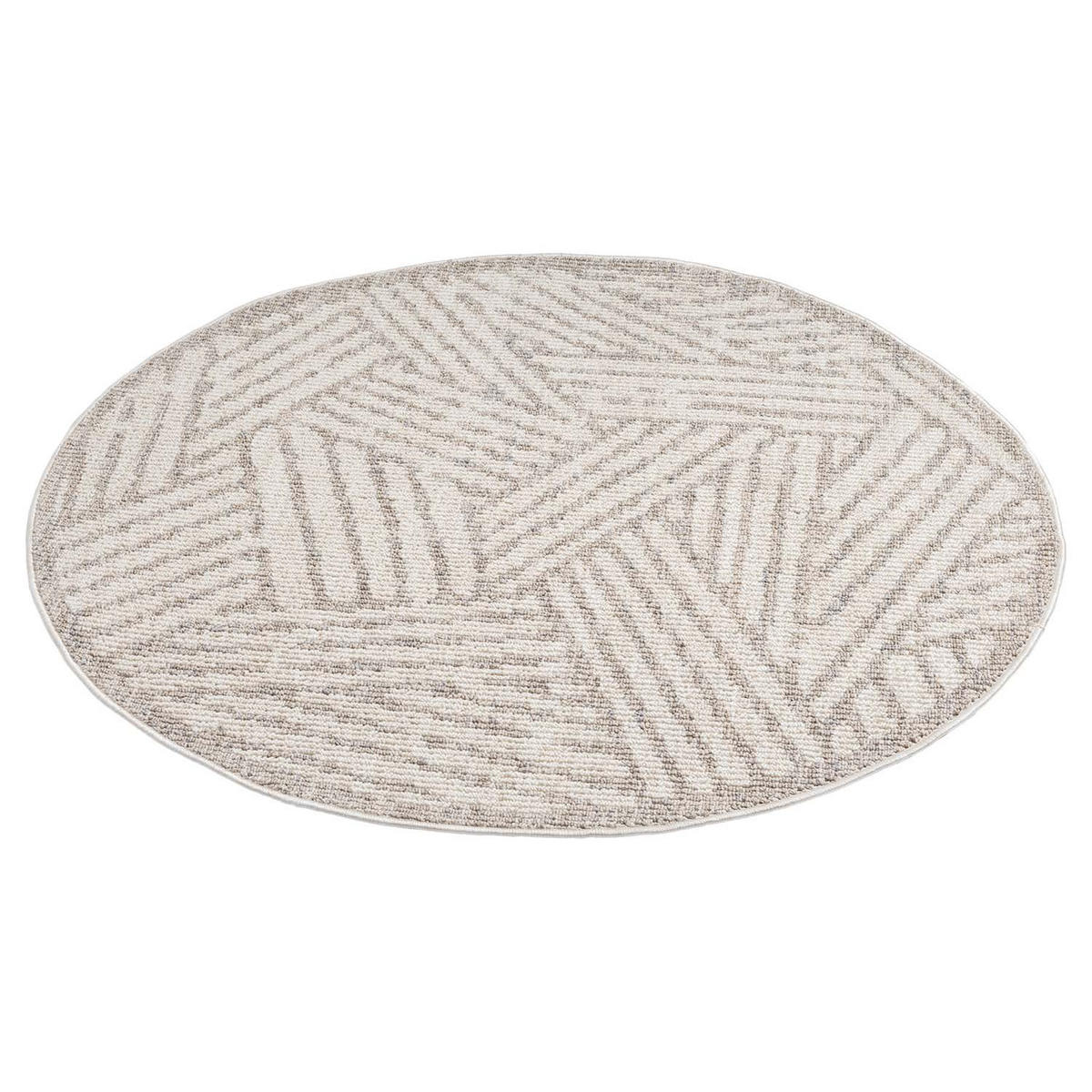 KURZFLOR-TEPPICH Clasico 9161 Beige 160 cm Rund - Beige, Textil (160/160cm) - carpet city