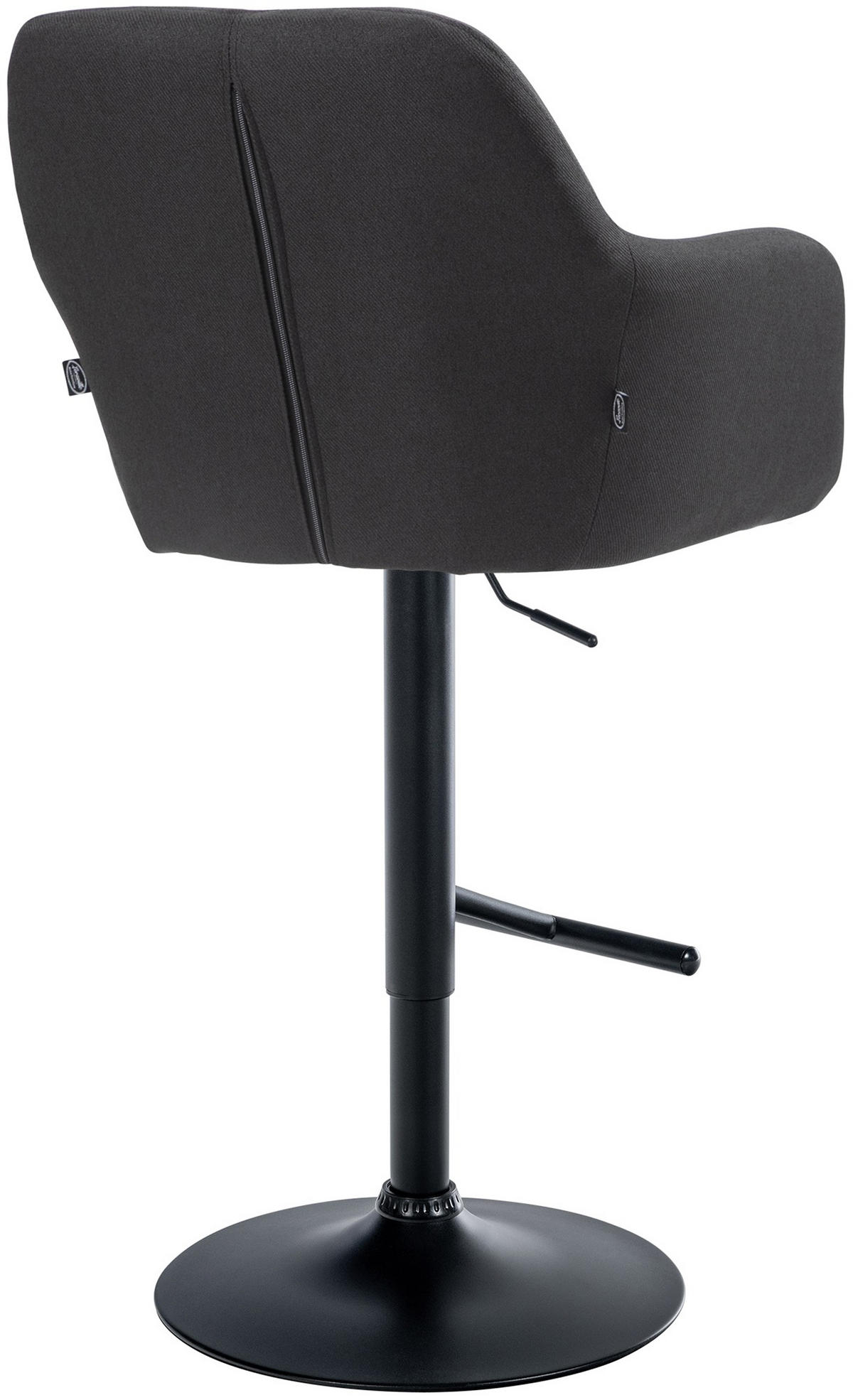 BARHOCKER Nardo Stoff schwarz schwarz - Schwarz, Textil/Metall (57/118/59cm) - TPFLiving