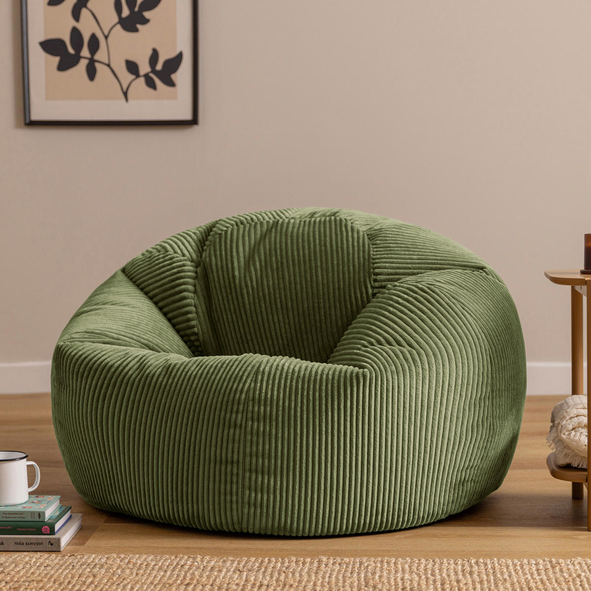 SITZSACK Cord Kingston XXL - Salbeigrün, Textil (92/52/92cm) - icon