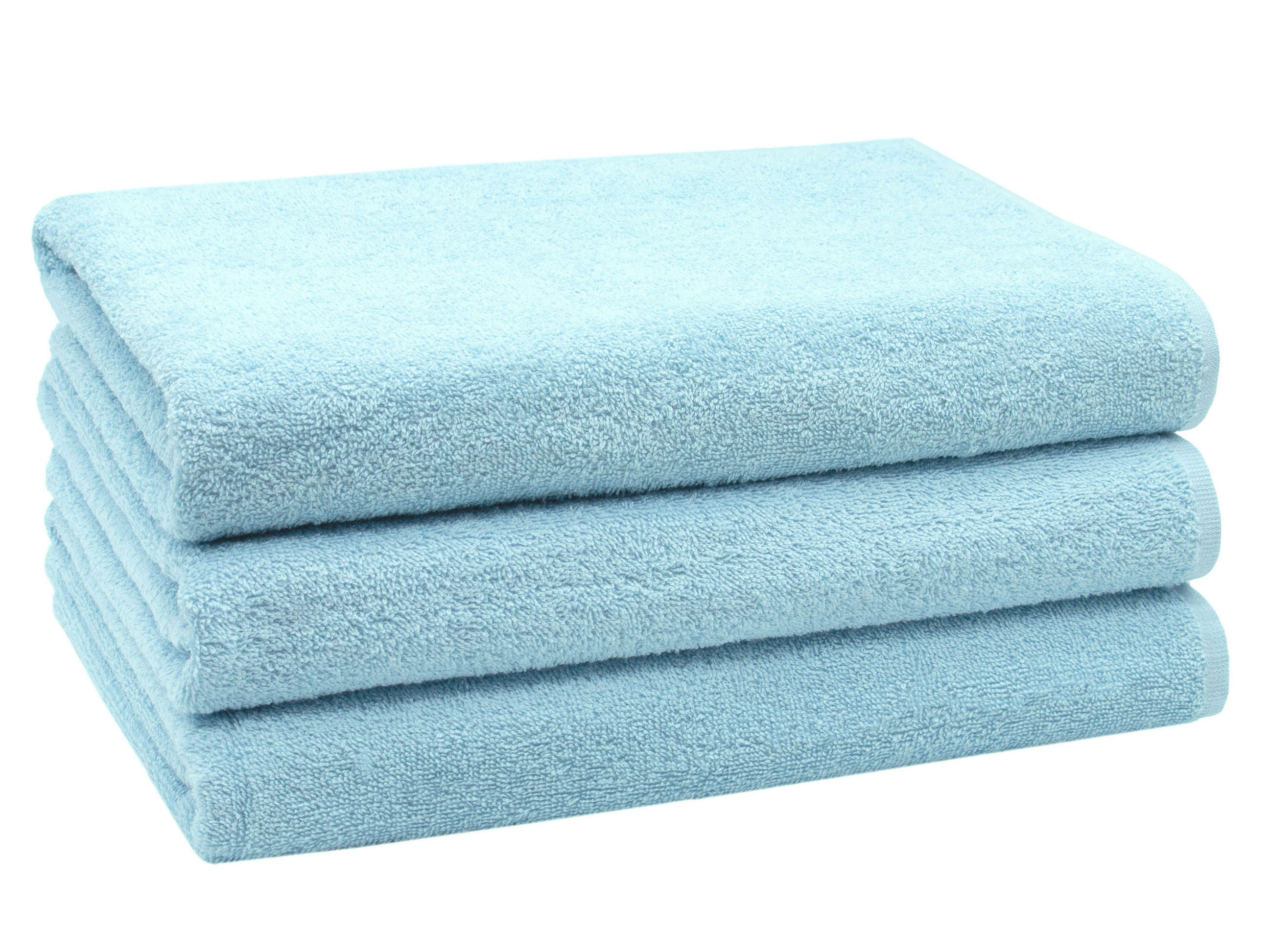 DUSCHTÜCHER, 3er-Set, 70x140 cm, 100% Baumwolle, Blau - Hellblau, Textil (70/140cm) - Zollner