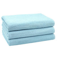DUSCHTÜCHER, 3er-Set, 70x140 cm, 100% Baumwolle, Blau - Hellblau, Textil (70/140cm) - Zollner