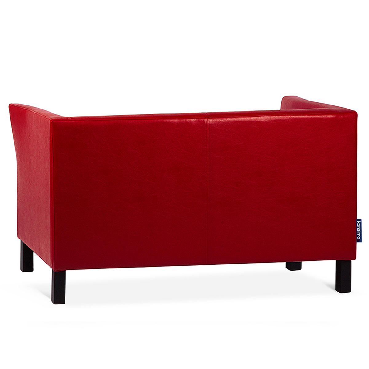 2-SITZER-SOFA ESPECTO Lederoptik, Rot - Rot/Schwarz, Textil (67/71/130cm) - KONSIMO®