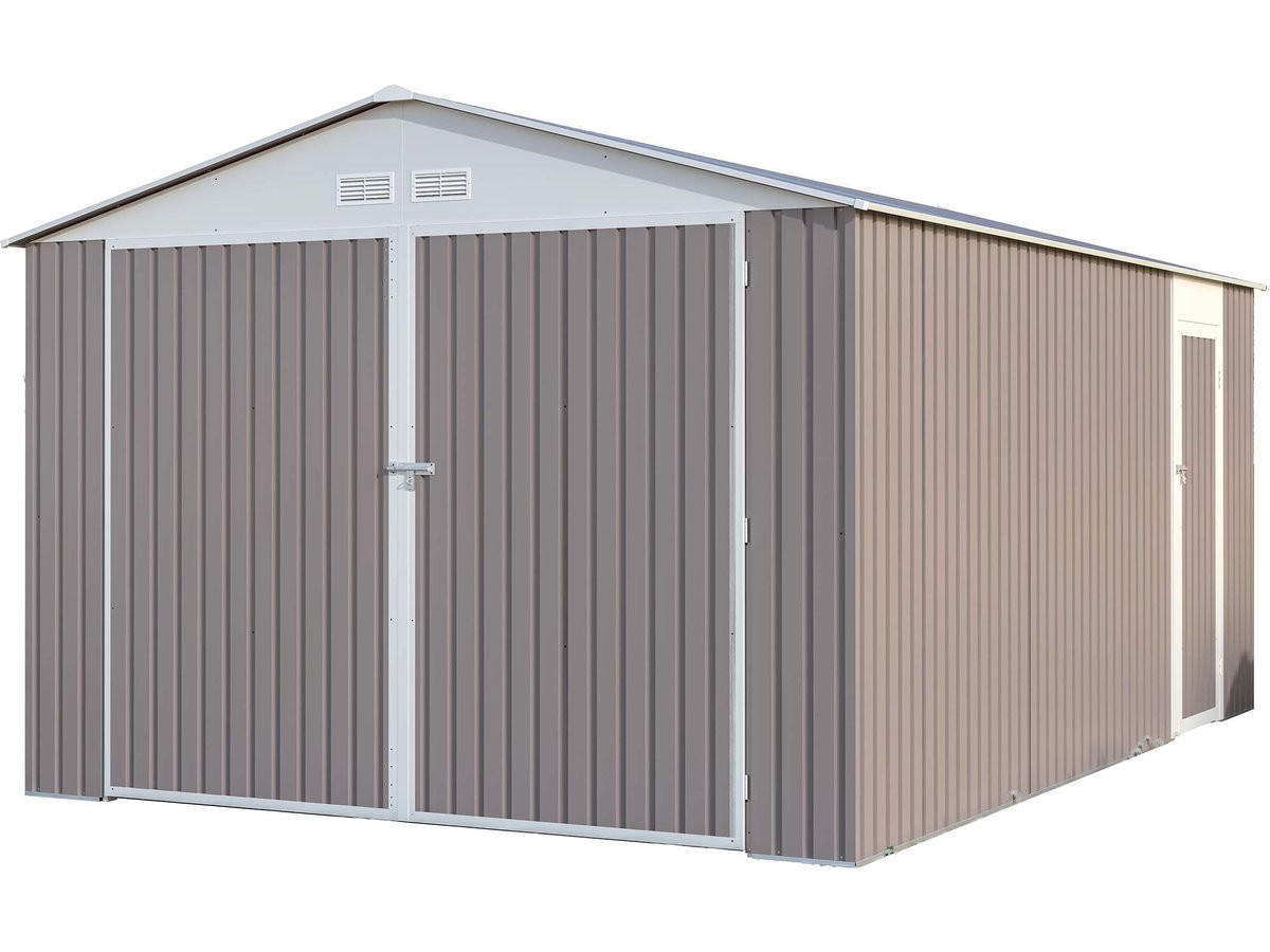 METALL-GARAGE PVC nevada - Hellgrau, Metall (370/235/470cm) - Habitat Garten