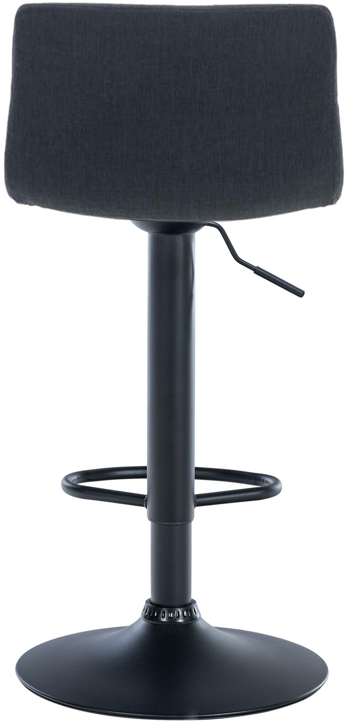 BARHOCKER Pesan Stoff Schwarz Schwarz - Schwarz, Textil/Metall (39/84/36cm) - DELUKE