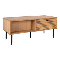 COUCHTISCH Kyoto mit Schubladen - Naturfarben, Holz (100/100/45cm) - tinkaro