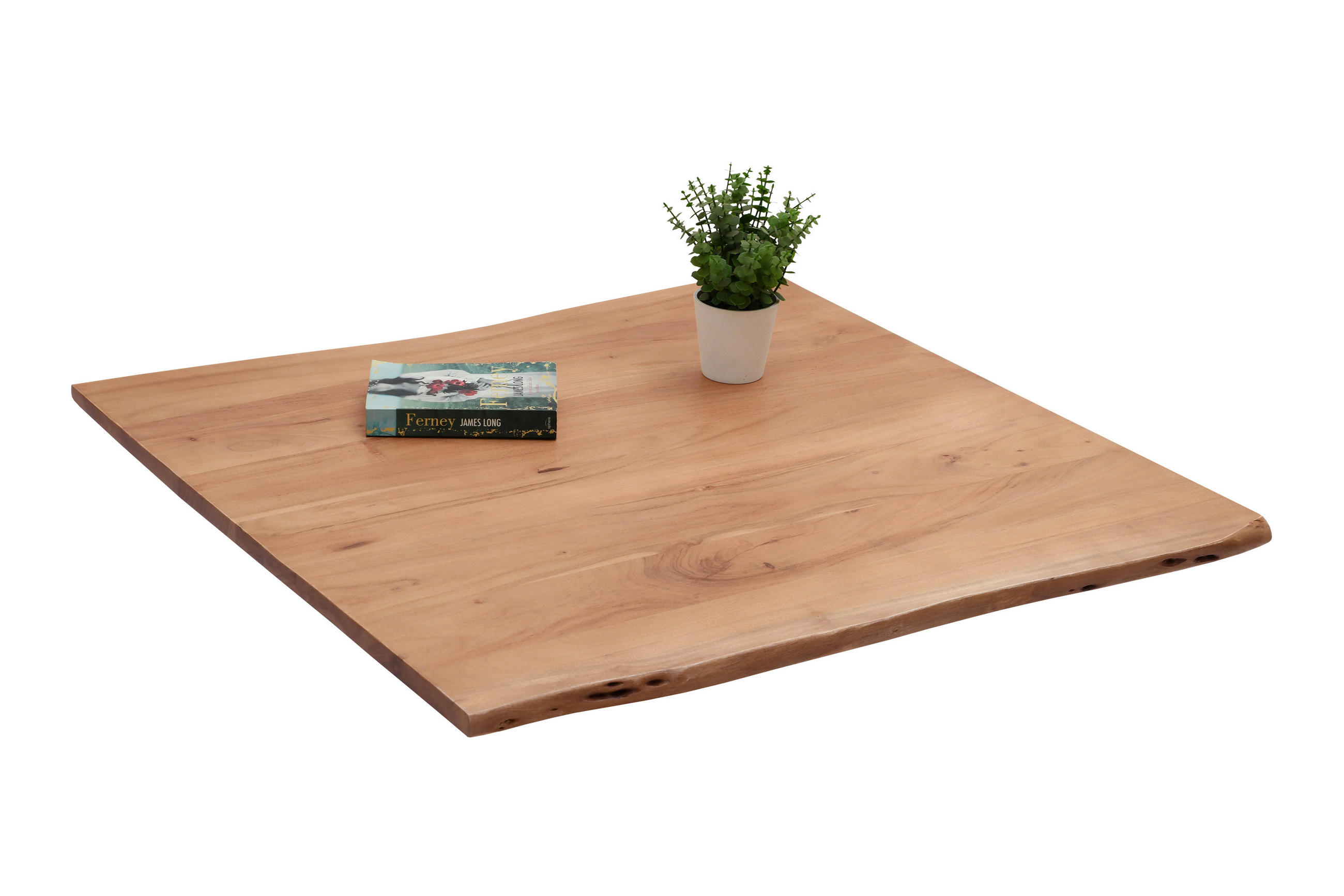 TISCHPLATTE NOAH - Beige/Naturfarben, Akazienholz/Holz (80/3/80cm) - SAM