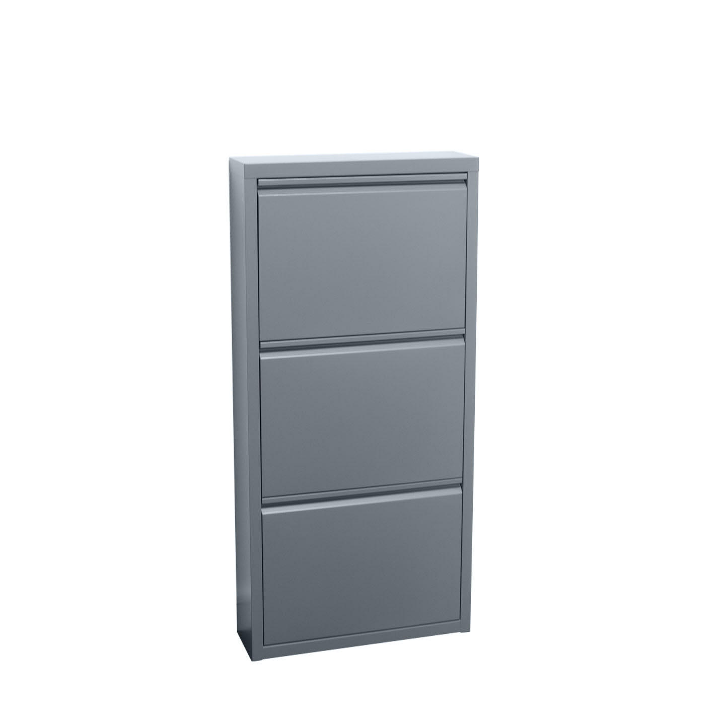 SKOSKÅP Pisa 50 x 16 x 106 cm – grå 106/50/16 cm
