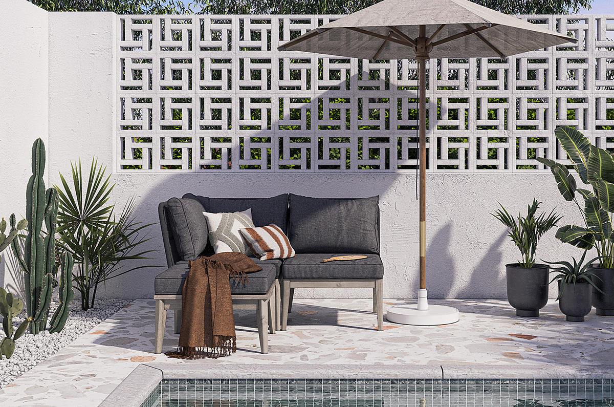 LOUNGESESSEL - Webstoff / Akazie massiv - Anthrazit / Grau - Anthrazit/Braun, Holz/Textil (62/78/74cm) - home24