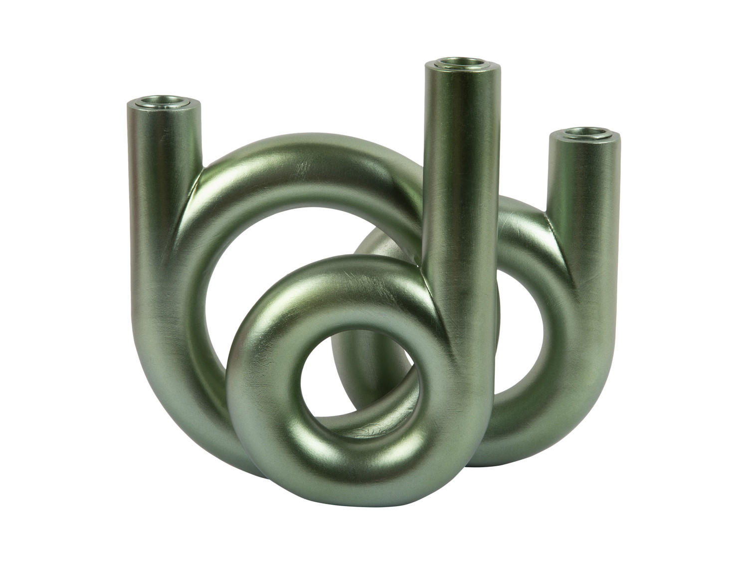 KERZENSTANDER Rings 18/12/20 cm - Grün, Kunststoff (12/20/18cm) - Present Time