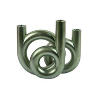 KERZENSTANDER Rings 18/12/20 cm - Grün, Kunststoff (12/20/18cm) - Present Time
