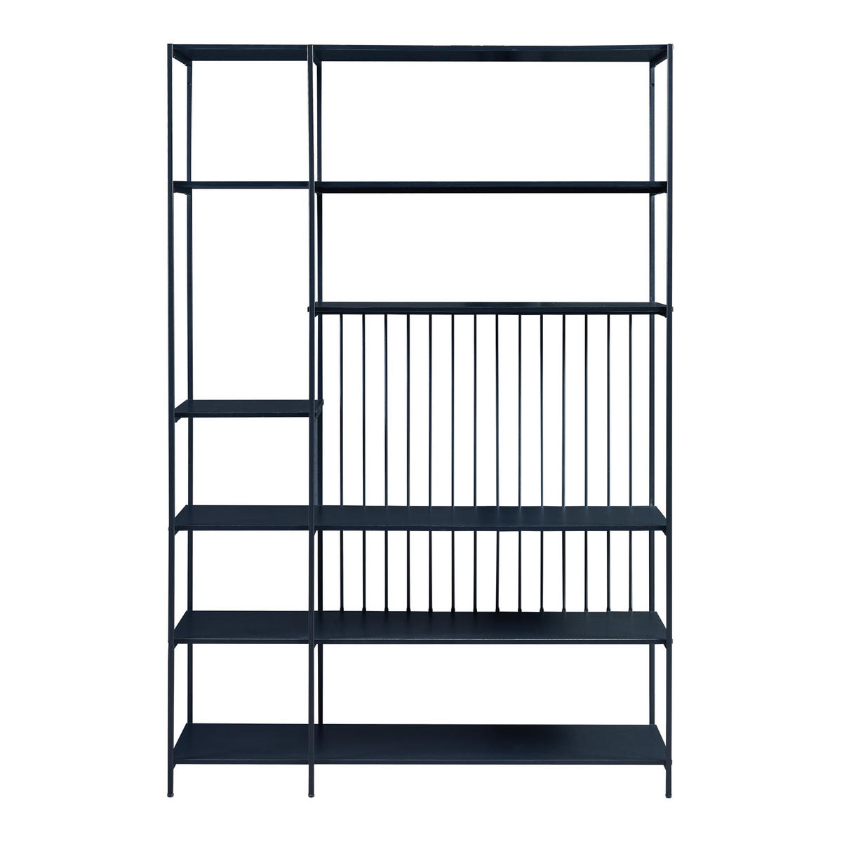 STANDREGAL Rælingen - Schwarz, Metall (120/180/32.5cm) - [en.casa]