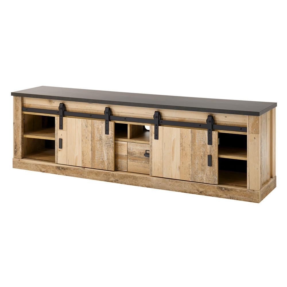 LOWBOARD Shelton-61 - Braun, Holzwerkstoff (201/61/43cm) - Lomado