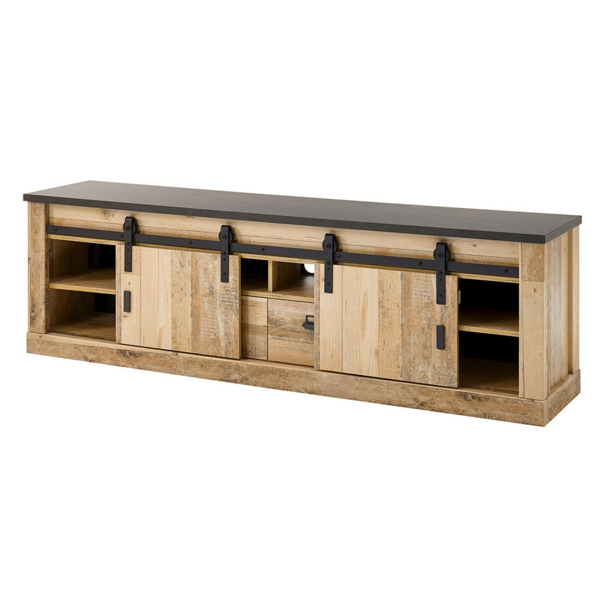 LOWBOARD Shelton-61 - Braun, Holzwerkstoff (201/61/43cm) - Lomado