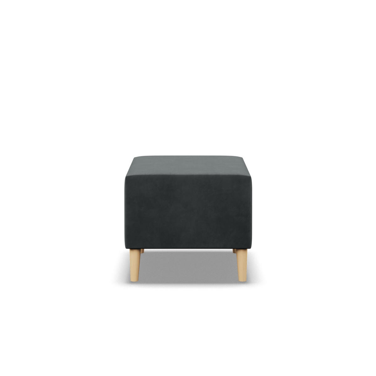 SITZPOUF 50 X 50 BLANK, Dunkelgrau - Dunkelgrau, Textil (51/40/51cm)