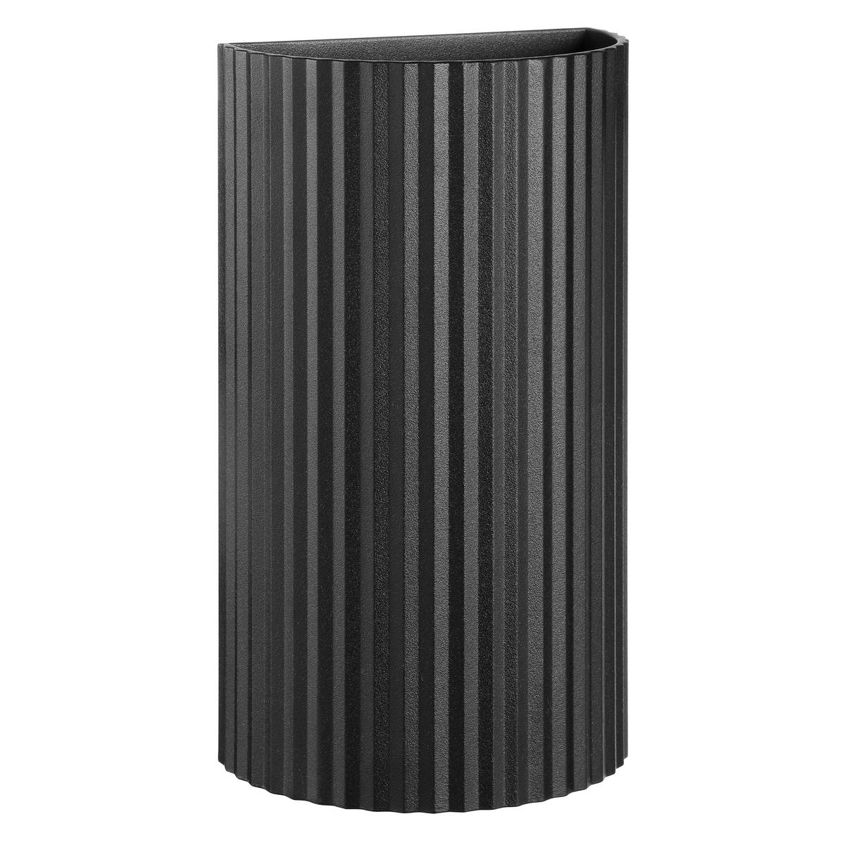 WANDLEUCHTE Undula Schwarz 6/10/18 cm - Schwarz, Metall (10/18/6cm) - Brilliant