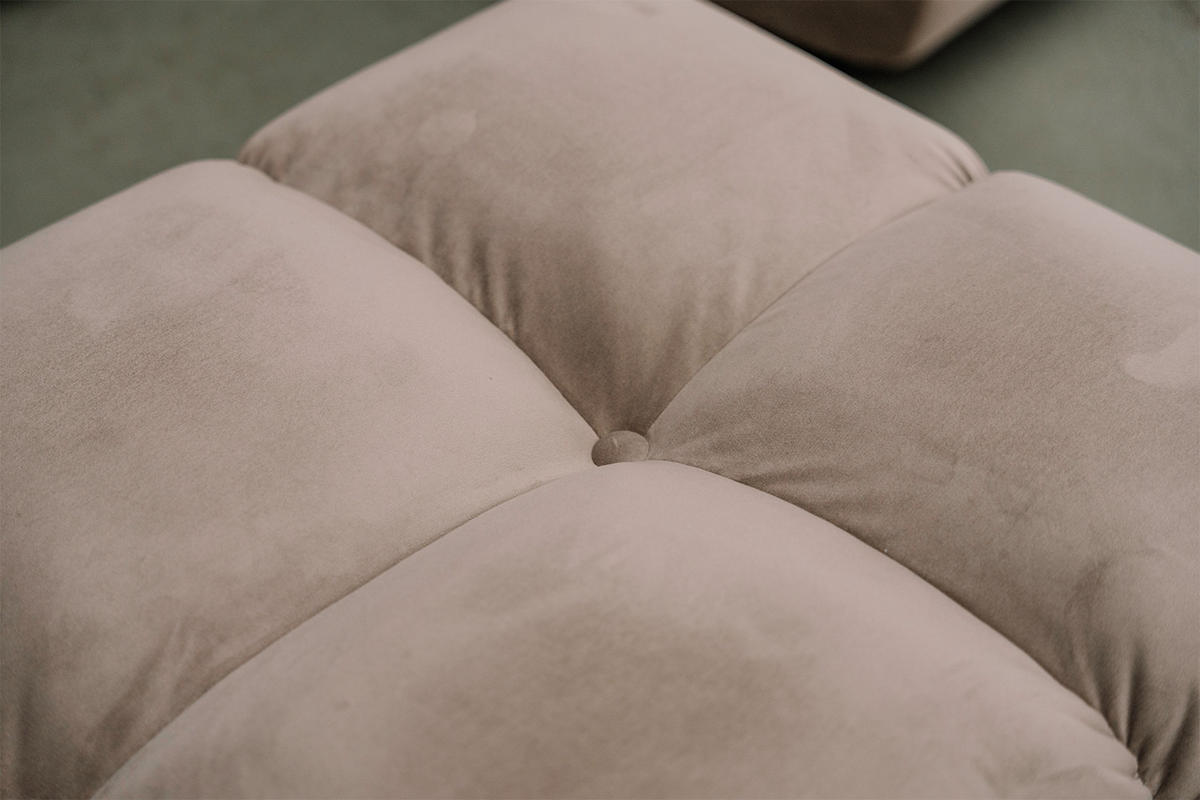 HOCKERBANK VIVIEN Braun Velvet - Dunkelbraun/Braun, Textil (108/41/73cm) - KAWOLA