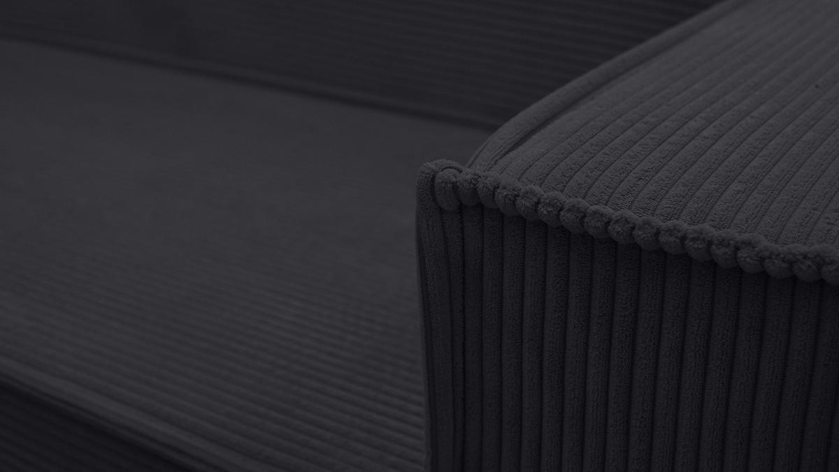 WOHNLANDSCHAFT Lovere U Schwarz 314/217/90 cm – mit Schlaffunktion und Bettkasten - Silberfarben/Schwarz, Textil/Metall (314/90/217cm) - AX Living