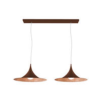 HÄNGELEUCHTE Louie X2 - Braun, Metall (33/70/16cm) - Lumicom