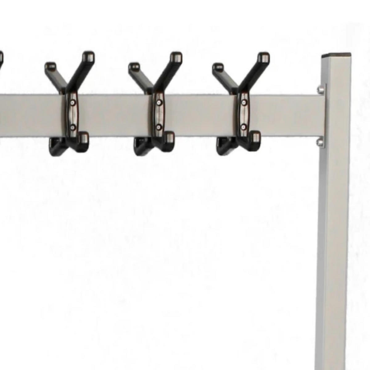 GARDEROBE Mit 2x11 Haken Doppelseitig Auf Rollen Kunststoff Silber - Silberfarben, Metall (140/170/55cm) - PROREGAL