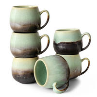 TASSE PRIMA 6-tlg, Salbeigrün - Salbeigrün, Keramik (13/9/10cm) - KONSIMO®