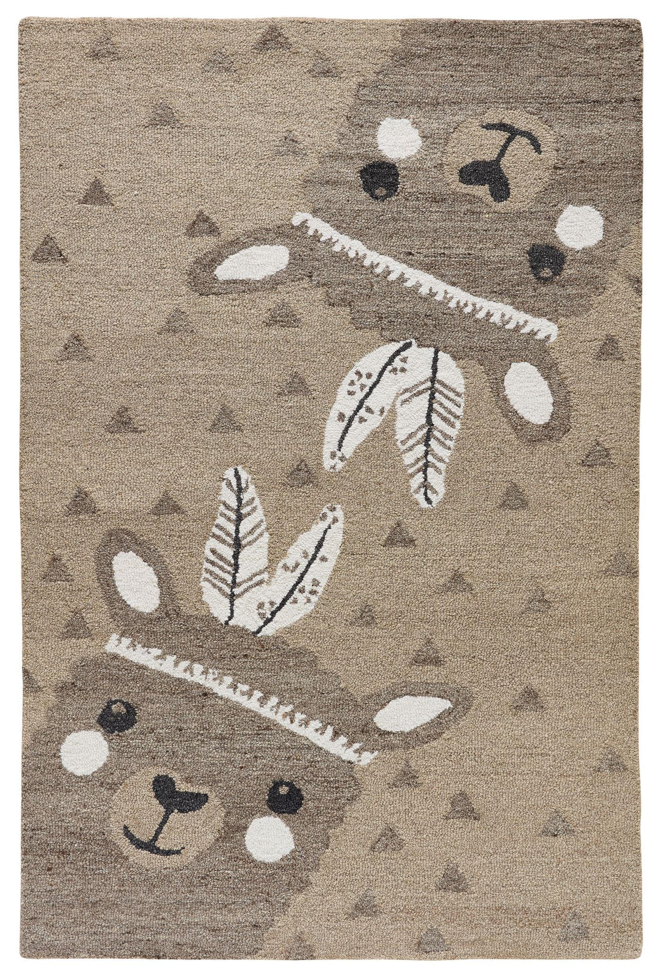 HANDTUFTTEPPICH Natur Kids - Kinderteppich mit Alpaca Design 80 x 150 cm - Sandfarben, Textil (80/150cm) - Natur Pur
