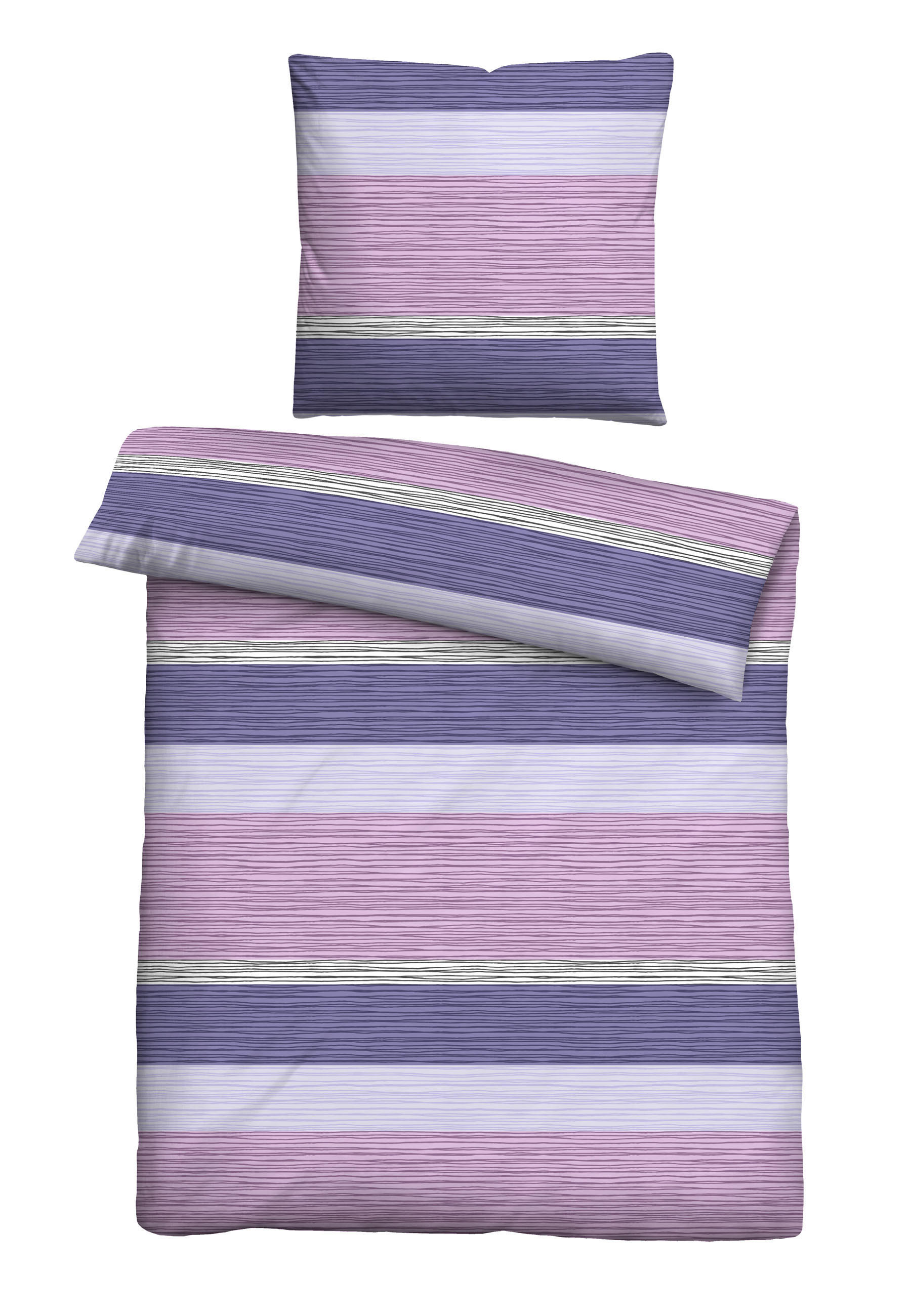 Castell Bettwäsche-Garnitur Violett 155x220 cm