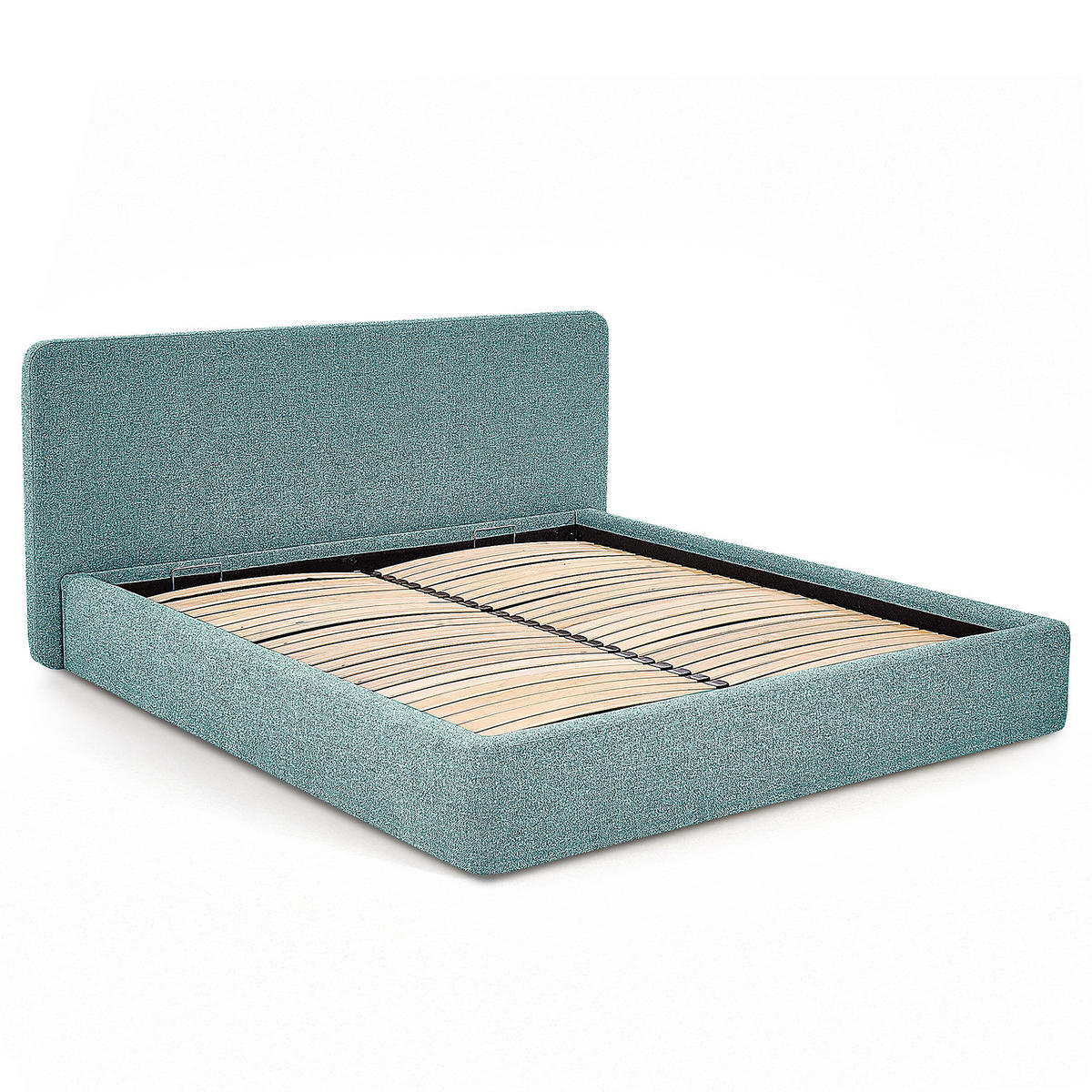 POLSTERBETT - Petrol, Holz/Textil (140/200cm) - home24