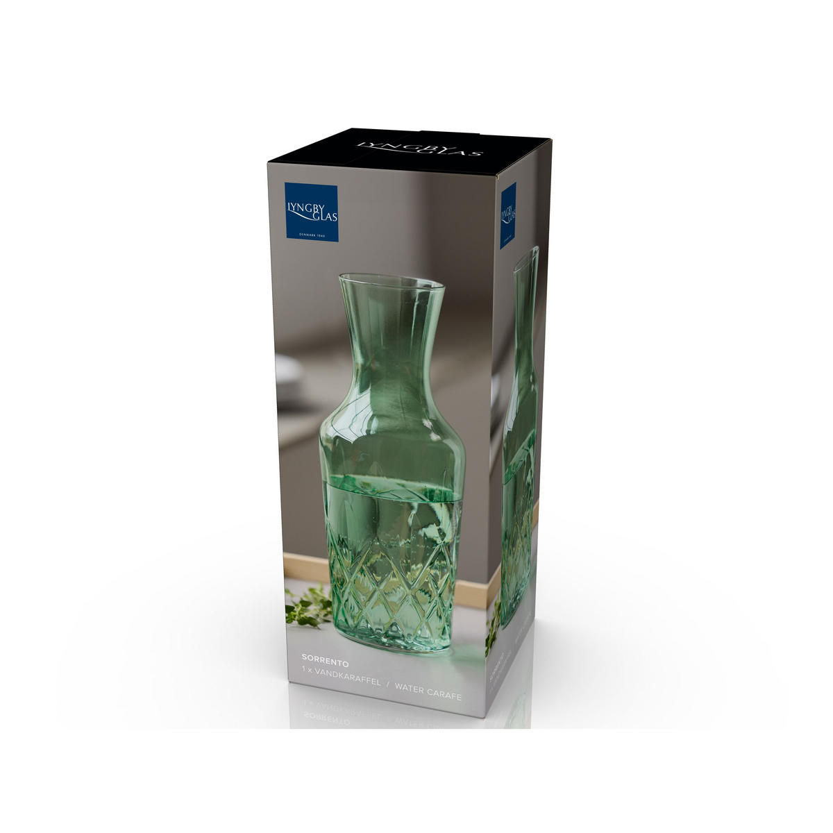 WASSERKARAFFE Sorrento, Glas, Grün, 1 L - Grün, Glas (1L) - Lyngby Glas