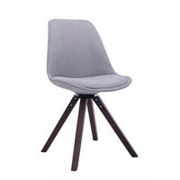 DREHSTUHL Stoff Grau - Walnussfarben/Grau, Holz/Textil (48/84/56cm) - CLP