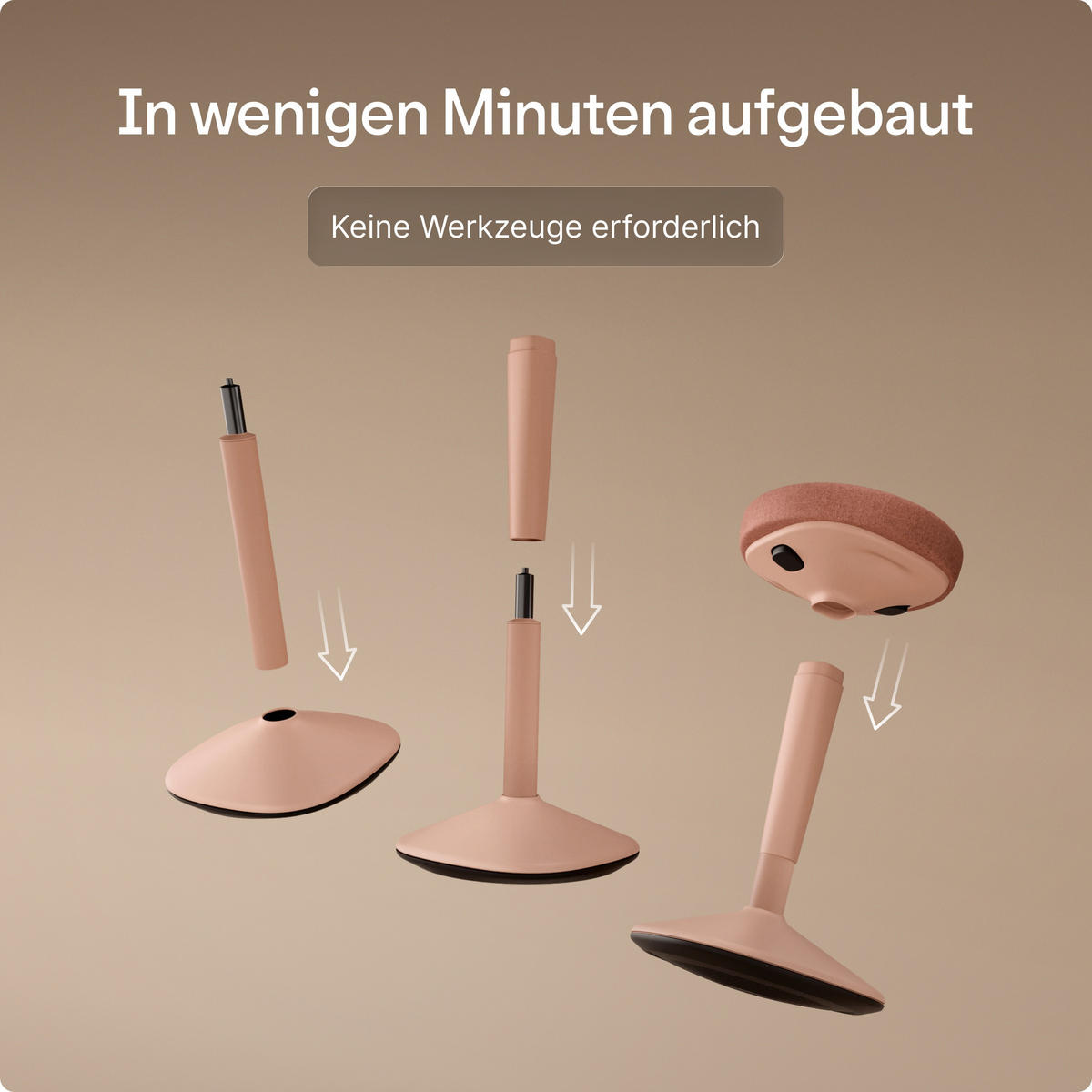 ERGONOMISCHER Balancehocker, Rosa - Pink, Kunststoff (37/58/37cm) - Desktronic
