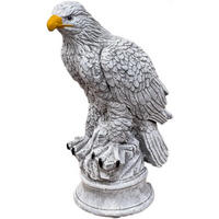 STEINGUSS Adler Gartenfigur, Frostfest Steinfigur - Grau, Stein (19/38/14cm) - stoneandstyle