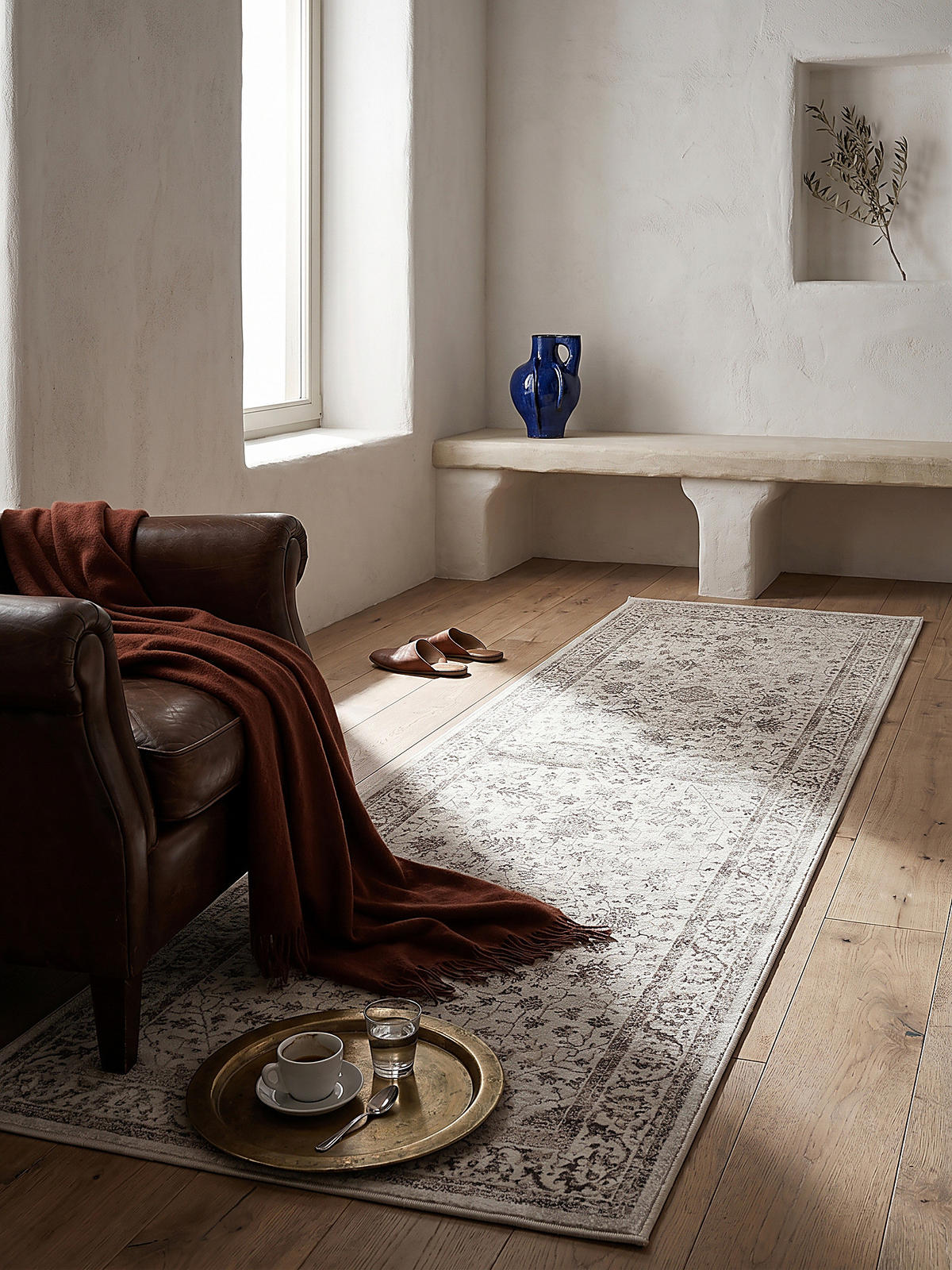 TEPPICHLÄUFER Orientalisch KAVALA Polyester Creme 80 x 150 cm - Beige, Textil (80/150cm) - KADIMA DESIGN
