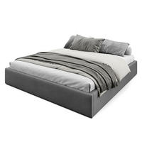 POLSTERBETT 180x200cm Bett mit Stauraum Lattenrost Graphit - Graphitfarben, Holz/Holzwerkstoff (180/200cm) - Muralo
