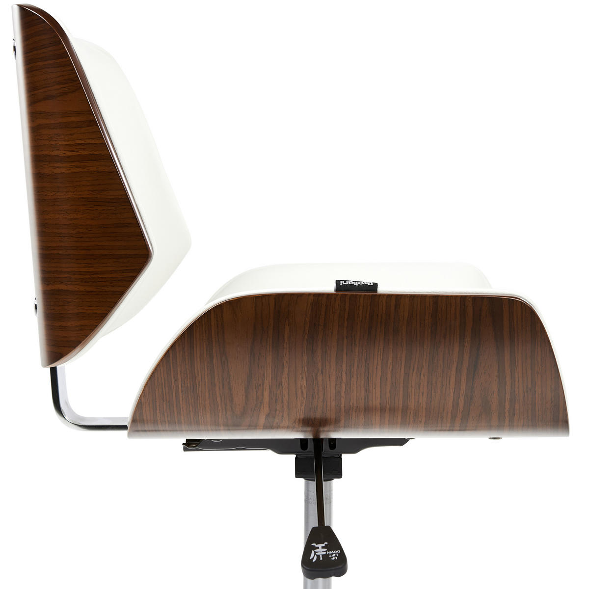 SCHREIBTISCHSTUHL Weiß Totowa - Weiß, Kunststoff (54/77/39cm) - Beliani