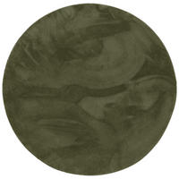 FELLTEPPICH SUPER SOFT PEARL RUND - Waldgrün, Textil (120/120cm) - Pergamon