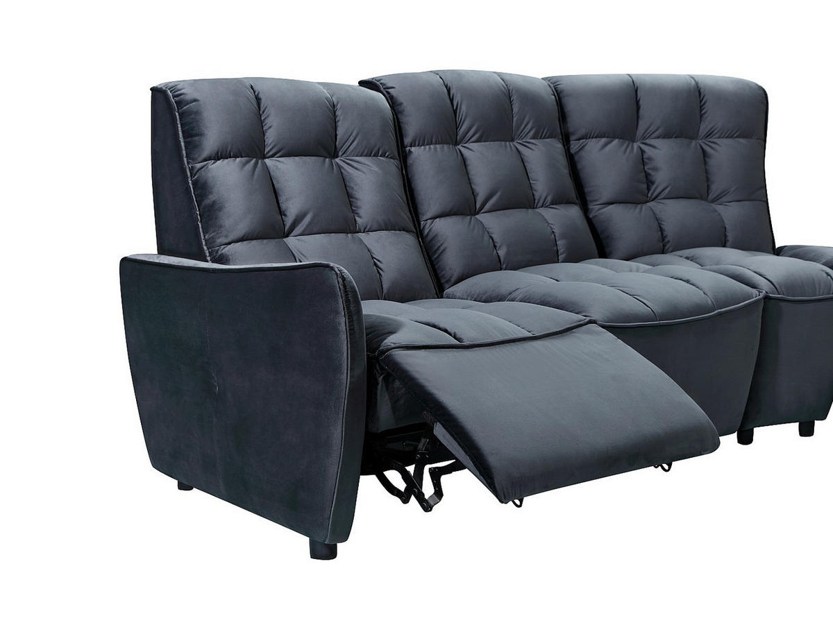 RELAXSOFA - 6 Personen - stoff - anthrazitgrau Alford - Anthrazit, Textil (323/104/210cm) - Vente-Unique