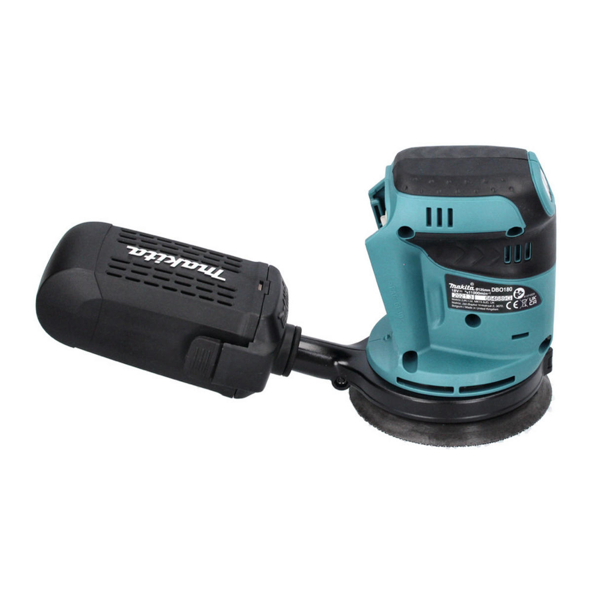 MAKITA DBO 180 Z Akku Exzenterschleifer 18 V 125 mm Solo - ohne Akku, ohne Ladegerät - Multicolor, Kunststoff (17.5/125/12.3cm) - Makita