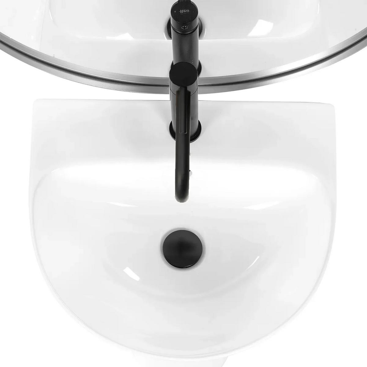 STANDWASCHBECKEN Rea Rita Slim - Weiß, Keramik (42/83.5/48cm) - REA