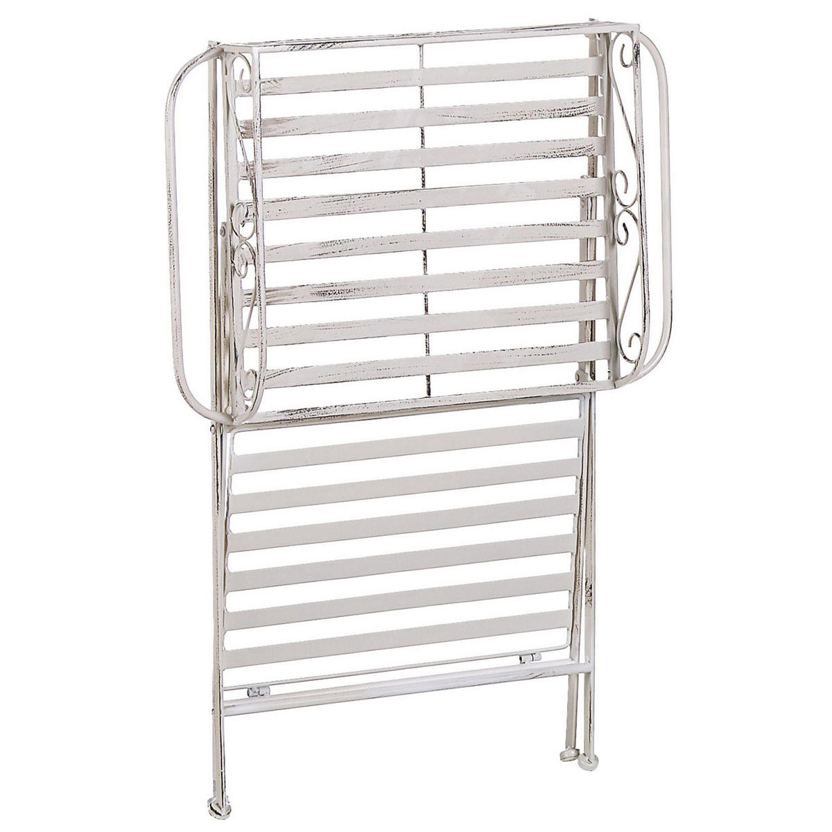 GARTENTISCH Metall Weiß Ancud - Weiß, Metall (35/53/73cm) - Beliani