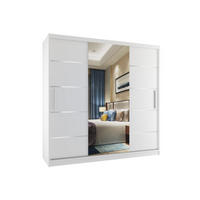 SCHWEBETÜRENSCHRANK Verona MT, Weiß Matt, 200 cm, mit Spiegel - Weiß, Holz (200/216/60cm) - B BELINI GROUP