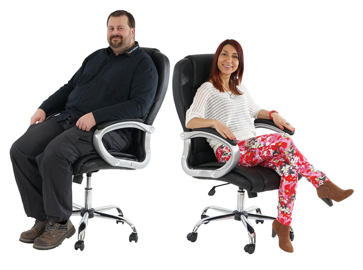 PROFI-BÜROSTUHL Housten XXL US-Version 115x66x75cm Sitzhöhe 49cm Kunstleder Braun 150kg belastbar - Braun, Kunststoff (66/115/75cm) - PROREGAL