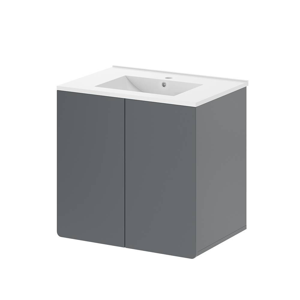 WASCHBECKENUNTERSCHRANK Izan Grau - Grau, Holzwerkstoff (61.8/57.8/44.8cm) - Vicco